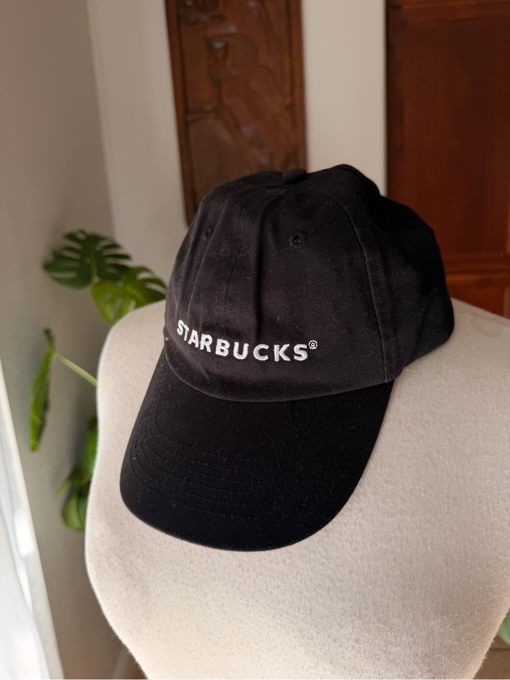 Starbucks Black Adjustable Dad Hat Cap Embroidered Logo